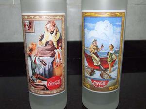 Vaso Alto De Vidrio Coca Cola Esmerilado Memorabilia