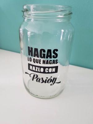 Vasos Frascos Diseños Personalizados Vinilo