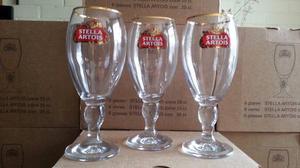 Copa Stella Artois 250ml Borde Dorado Caja X 6 Un