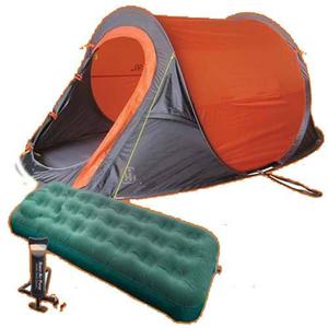 Liquidacion Carpa Autoarmable 2 Pers Colchon Inflador Bolso