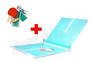 P R O M O -25% Tapa Ping Pong Plegable P/ Tejo Metegol + Set