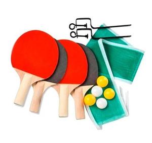 Set Ping Pong Completo 4 Paletas +4 Pelotas+ Red+ Soportes