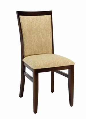 Silla De Madera Tapizada Ecocuero Chenille Comedor Martina