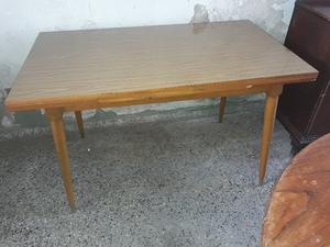 mesa extensible de formica,base madera