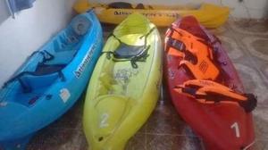 KAYAKS K1 MUY BUENOS CON ASIENTOS REMOS Y CHALECOS