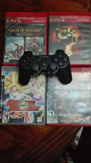 Joystick + 4 juegos ps3