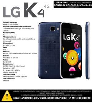 Celular lg k4 libre