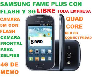 LIQUIDO HOY $$900$$VENDO SAMSUNG FAME PLUS C/ FLASH CAMARA