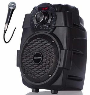 Parlante Karaoke Panacom Spw Bt Usb Radio Microfono
