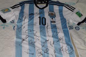 camiseta de la seleccion argentina, firmada por los