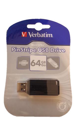 Verbatim PinStripe USB Pendrive 64 GB