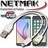 Cable USB A micro+Iphone Silver Netmak NM-C89