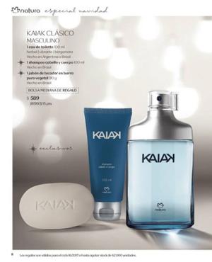 Kaiak clásico masculino 100ml, más 1 shampoo, más 1