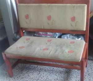 Sillón madera con tapizado