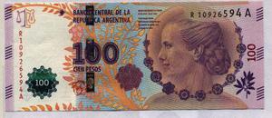 Billete Argentina 100 Pesos Eva Reposicion Sin Cirlular