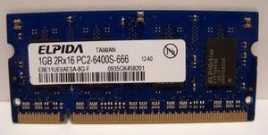 Memoria Elpida 1Gb DDR3 Notebook Netbook