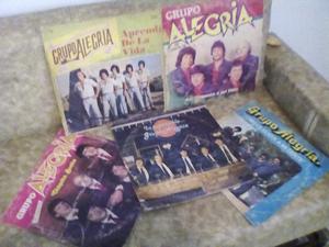 Colección de disco de vinilo grupo alegria