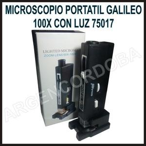 MICROSCOPIO PORTATIL GALILEO 100X CON LUZ 