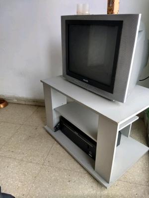 Televisor mueble e impresora