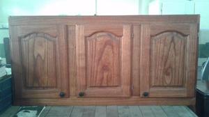 Alacena y mueble para microondas de madera maciza de