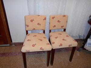 Dos sillas de dormitorio retapizadas a nuevo