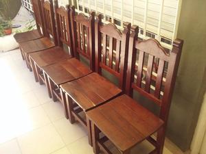 6 sillas de algarrobo