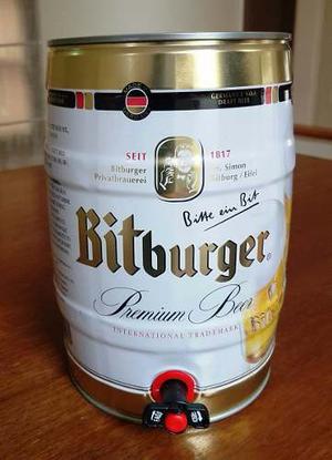 Barril Vacio Cerveza Bitburger 5 Litros Para Colección