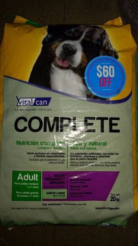 Vital Can Complete Adulto X 20kg Precios Mayoristas + Regalo