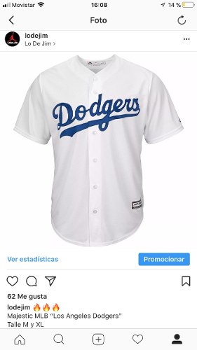 Casaca Majestic Mlb Jersey De Baseball Los Angeles Dodgers