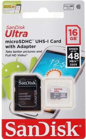 Memoria Micro Sd 16 Gb Sandisk Clase 10