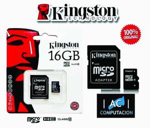 Memoria Micro Sd Con Adaptador Sd Kingston 16gb Clase 10