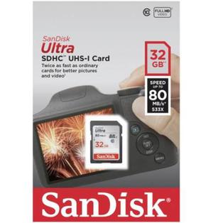 Memoria Sandisk Ultra 32gb Sdhc Clase10 Uhs-l Ux 80mb/s