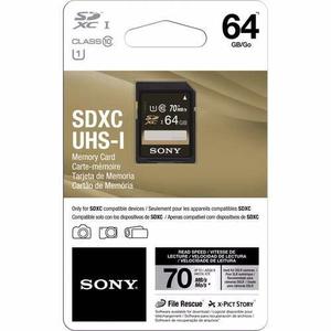 Memoria Sony 64gb Sdxc Clase10 Uhs-l U1 70mb/s