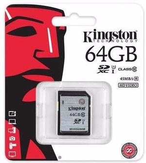 Memory Card 64gb Clase 10 Uhs-i Flash 64gb Kingston