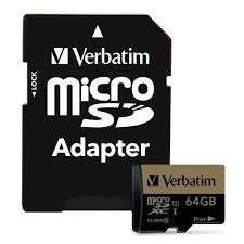 Micro Sd 64gb Verbatim Clase 10 Pro Plus Hc/xc 4k, Uhs-1 U3
