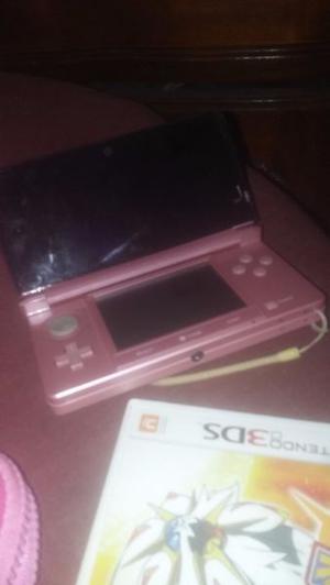 Nintendo 3ds Old pink + Pokémon Sun + cargador