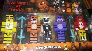 Figuras 12cm X5 Minecraft Five Night At Freddy Todos Con Luz