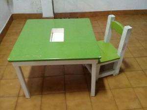 Mesa y silla para niños