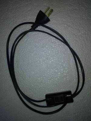 Cable Con Ficha E Interruptor Inyectado Para Velador.