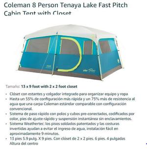 Carpa Coleman para 8 personas Tenaya Lake fast Pitch