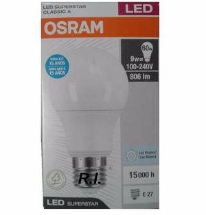 Lampara Led Osram Led Clasica 9w E27 Color Frio - R.i.