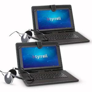 Combo X2 Tablet Tyrrell 10 + Funda Con Teclado + Auriculares