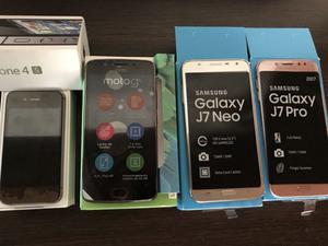 Celulares nuevos, j7 Pro, j7 neo, moto g5, iPhone 4s
