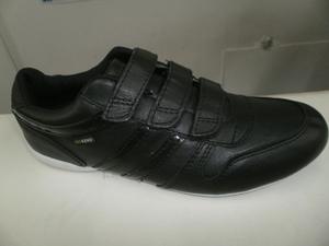 ZAPATILLAS OXIGENO ALL BLACKS 100% CUERO CON ABROJOS TALLES