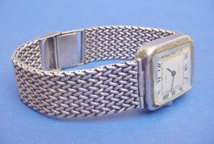 Antiguo Reloj Pulsera De Mujer Plata 900 ¨mervos¨