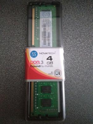 Dos memorias RAM Novatech DDR3 4Gb. mhz PC escritorio