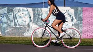 Espectacular bici Fixie rosada