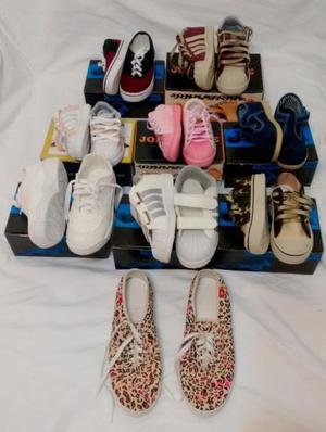 9 Pares Zapatillas Nuevos 22 Al 37 Reventa Lote Envio Gratis