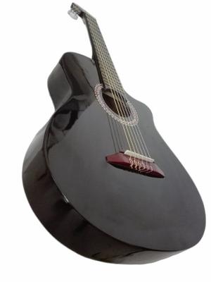 Guitarra Criolla Negra Con Corte Y Media Caja