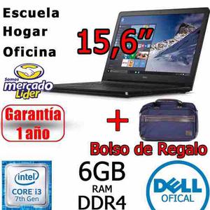 Notebook Dell Core I3 6gb 1tb 15.6 Hd Touchscreen + Bolso